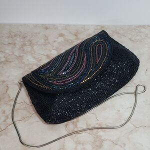 Le Regale Chic Multicolor Beaded Clutch